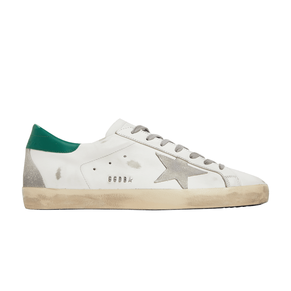 Golden Goose Superstar White Grey Green
