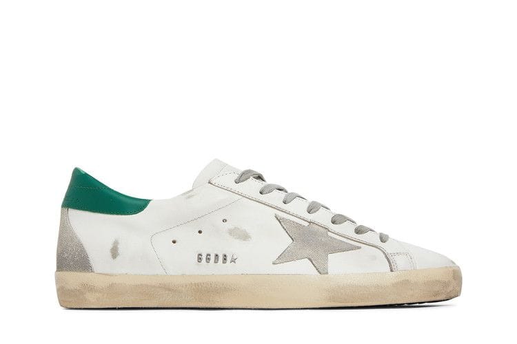Golden Goose Superstar White Grey Green