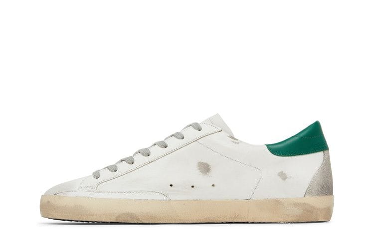 Golden Goose Superstar White Grey Green