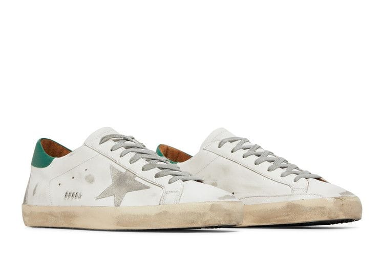 Golden Goose Superstar White Grey Green