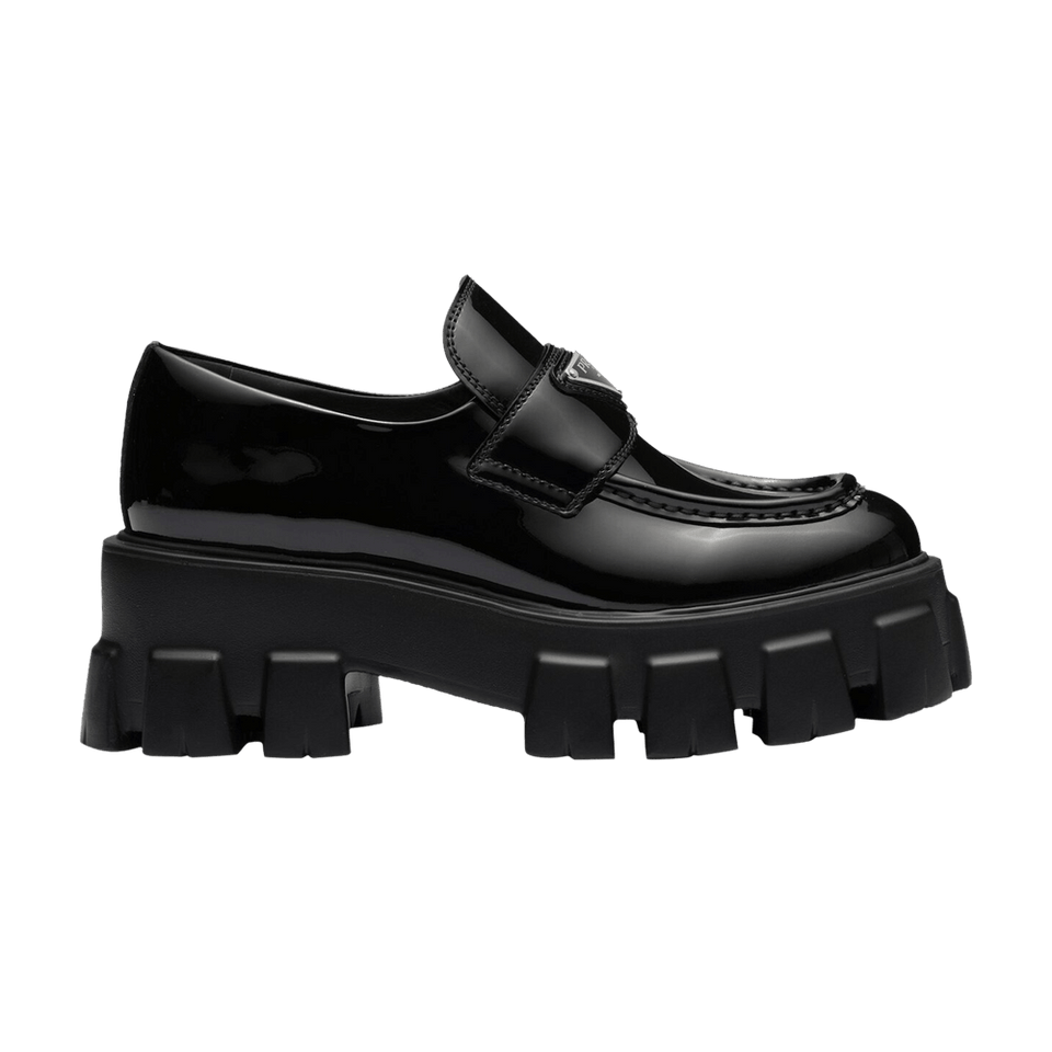 Prada Wmns Monolith Patent Leather Loafer 'Black'