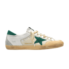 Golden Goose Superstar Distressed Panelled - White Green Ice