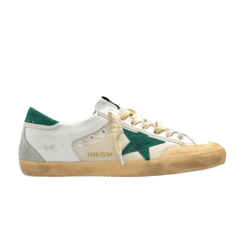 Golden Goose Superstar Distressed Panelled - White Green Ice