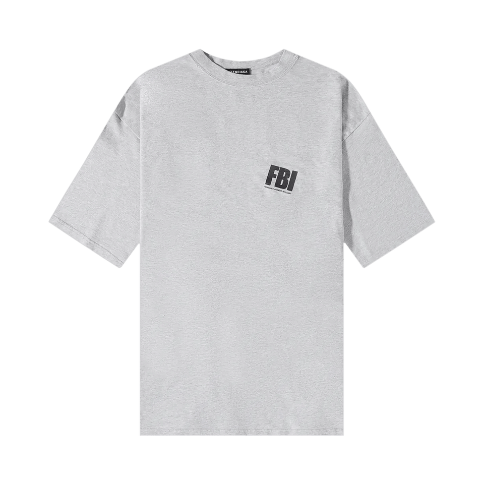 Balenciaga Worn Out T-Shirt Heather Grey/Black