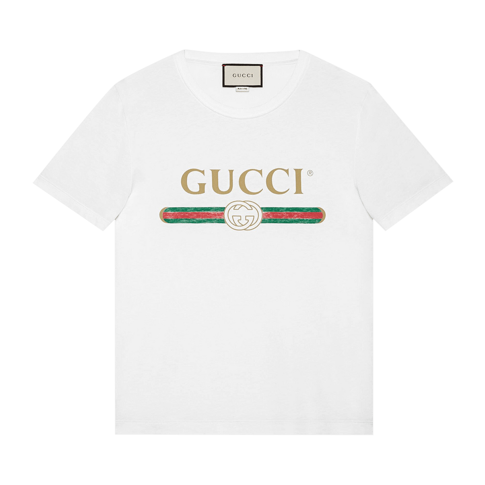 Gucci Washed Jersey Oversize T-Shirt White