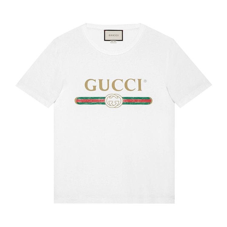 Gucci Washed Jersey Oversize T-Shirt White