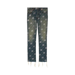Gucci Crystal Interlocking G Denim Pant Blue/Mix