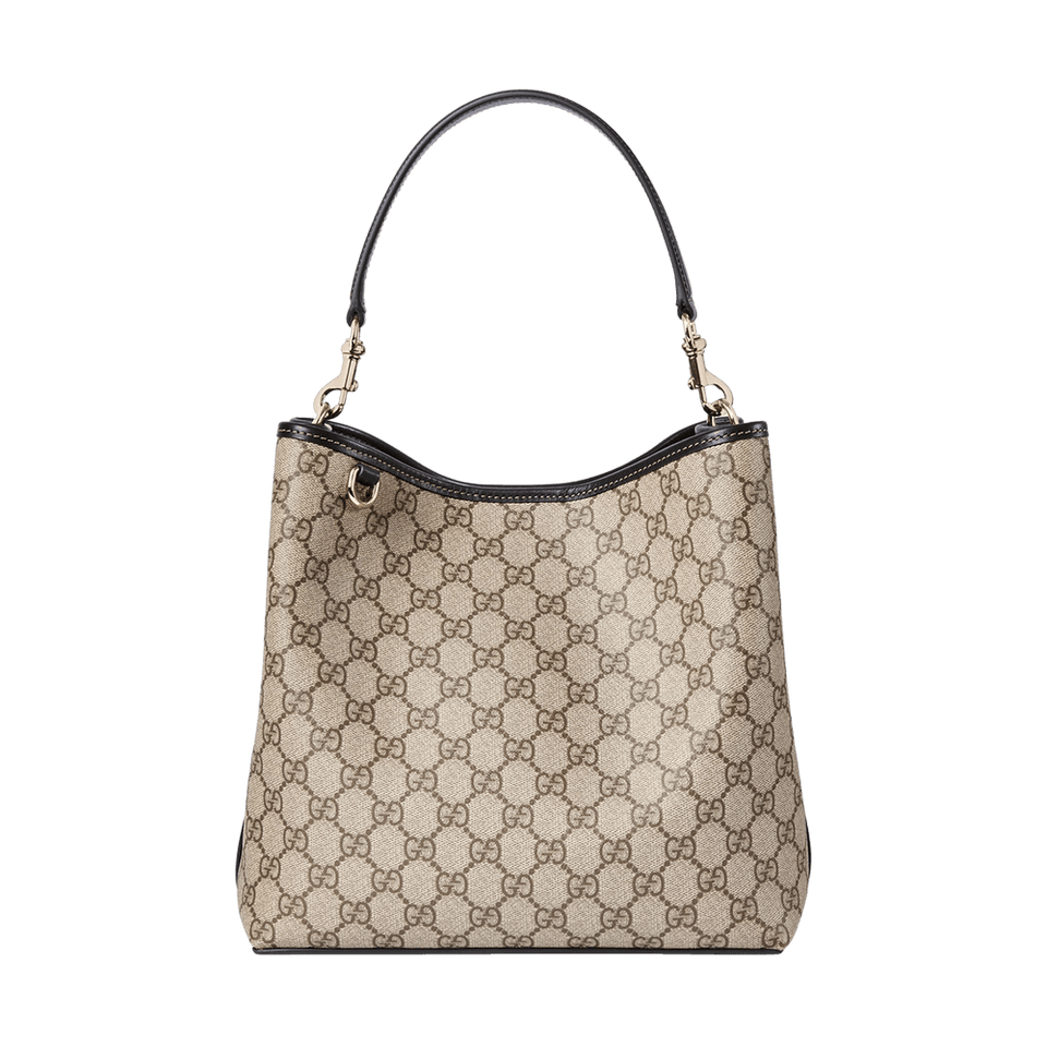 Gucci Emblem Small Shoulder Bag Beige
