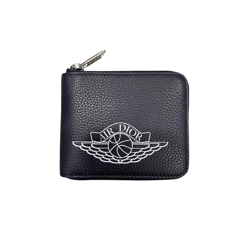 Dior x Air Jordan Wings Zip Wallet Navy