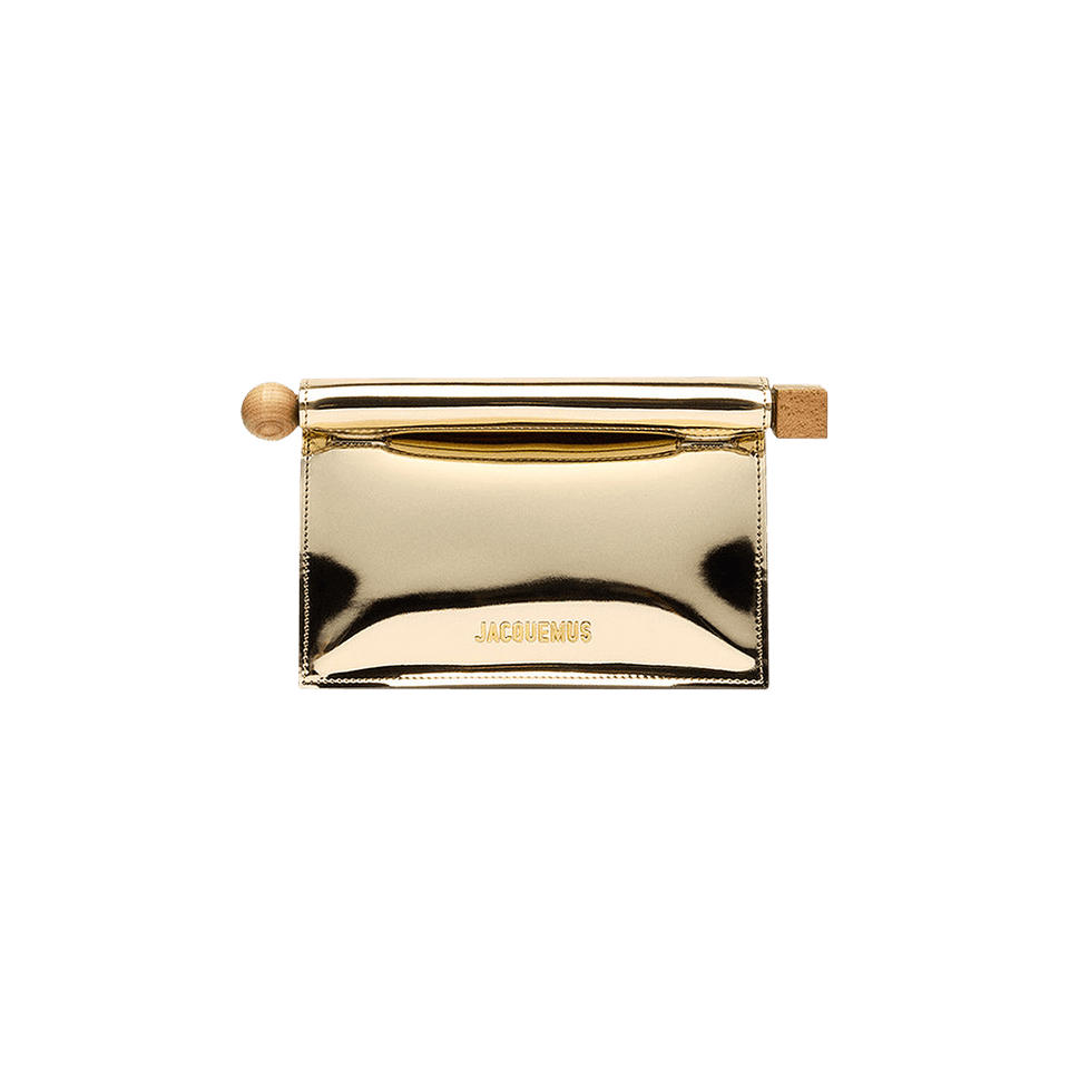Jacquemus La Petite Pochette Rond Clutch Bag Gold