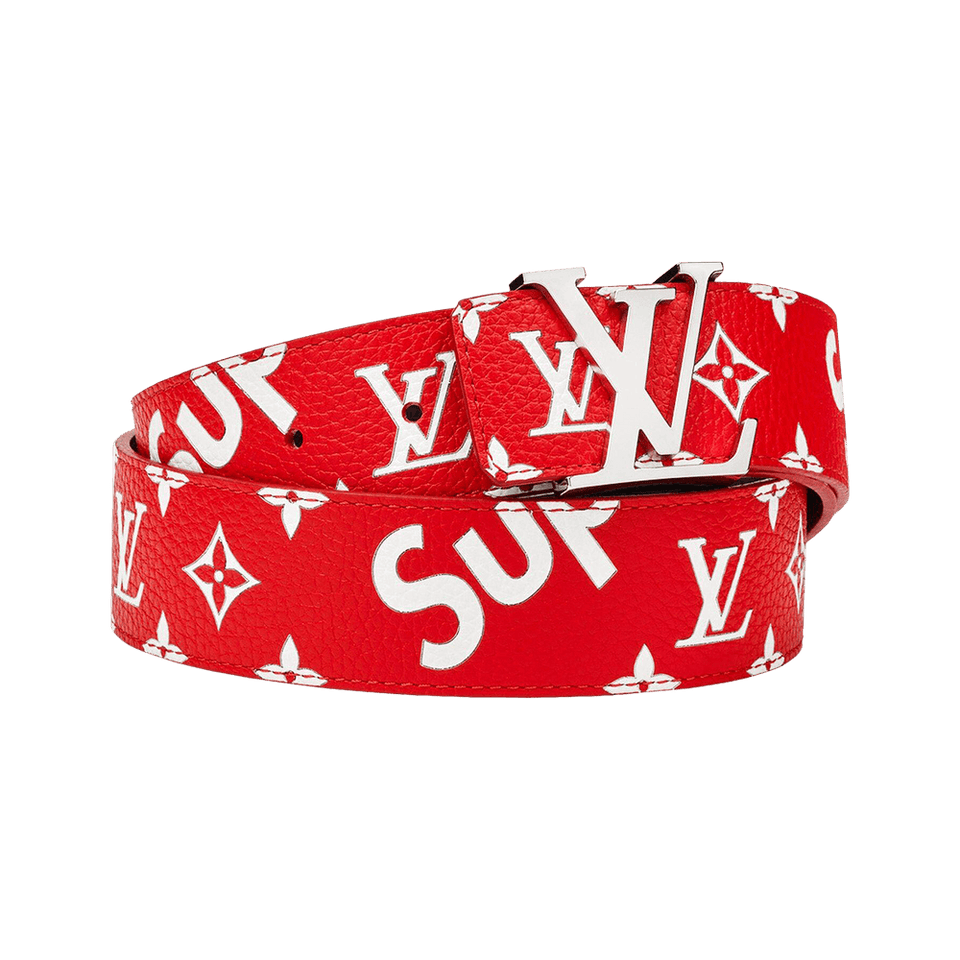 Louis Vuitton x Supreme Initiales Belt Red