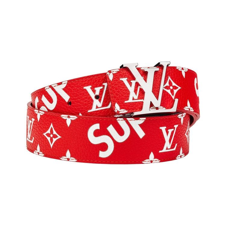 Louis Vuitton x Supreme Initiales Belt Red