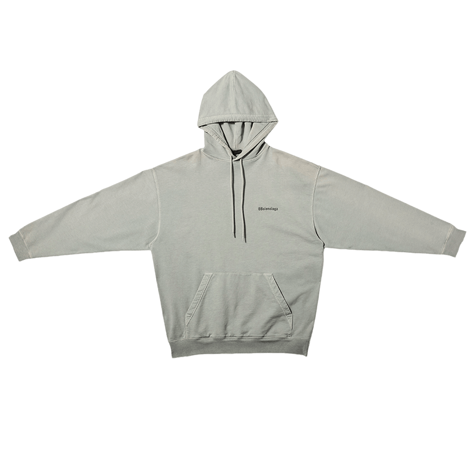 Balenciaga Medium Fit Hoodie Bb Corp Grey