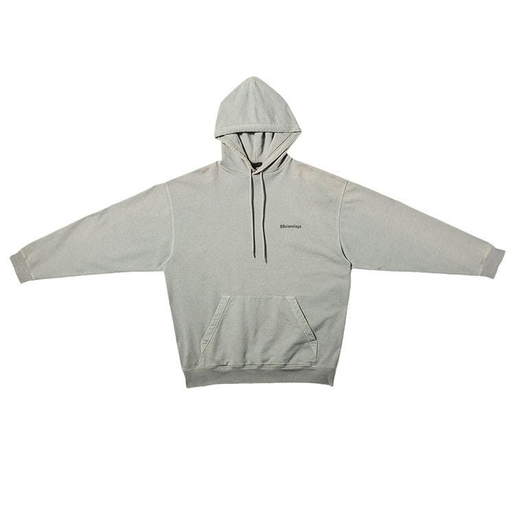 Balenciaga Medium Fit Hoodie Bb Corp Grey