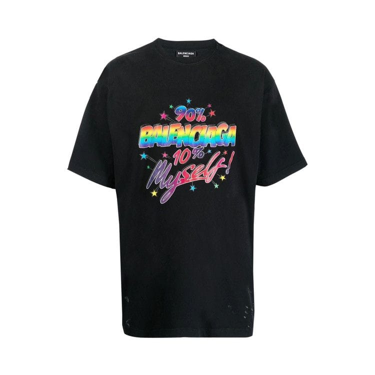 Balenciaga Large Fit T-Shirt Washed Black