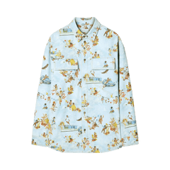 Off-White Fresco-Print Denim Shirt Multicolor