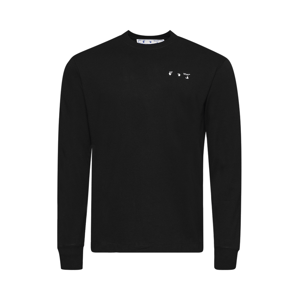 Off-White Caravag Paint Skate Long-Sleeve T-Shirt Black