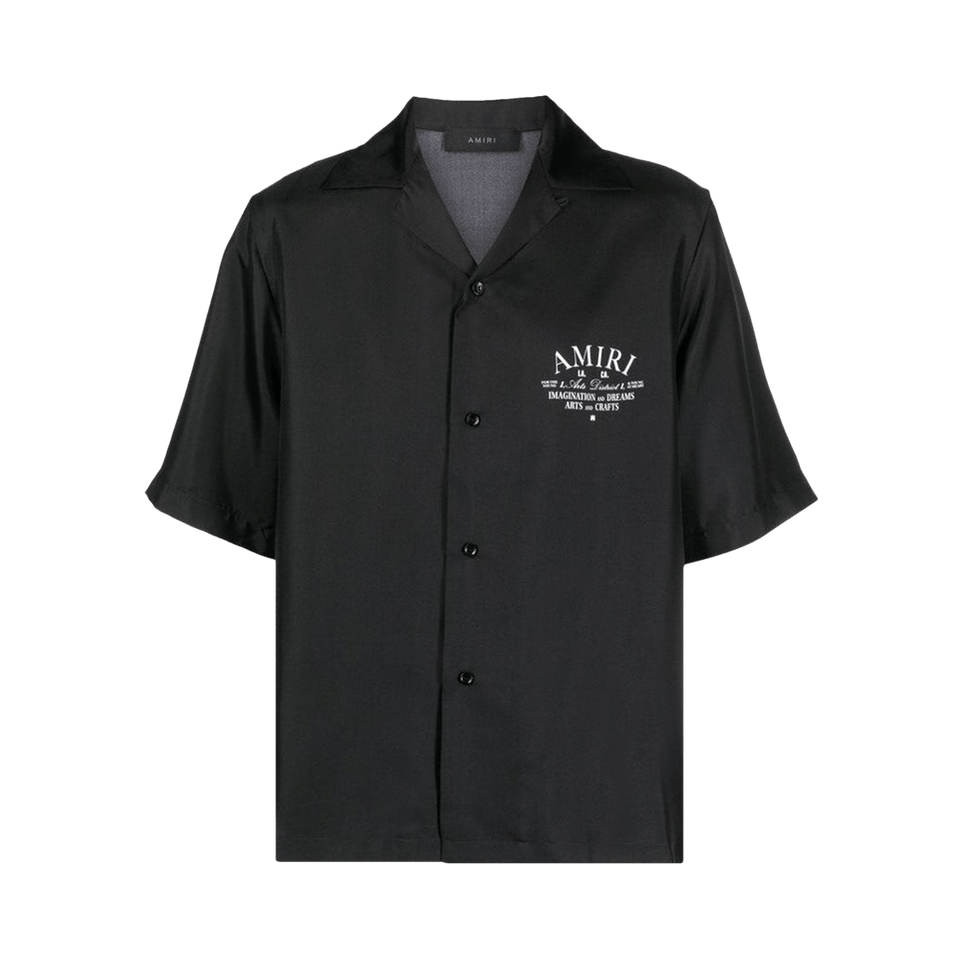 Amiri Arts District Bowling Shirt Black