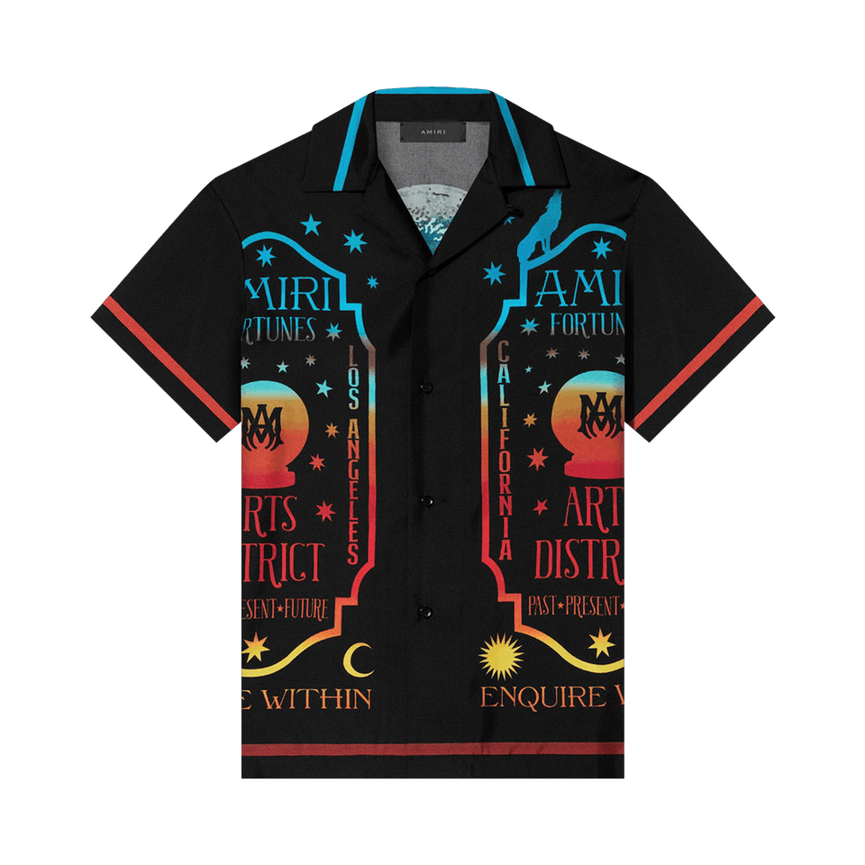 Amiri Fortune Bowling Shirt Black