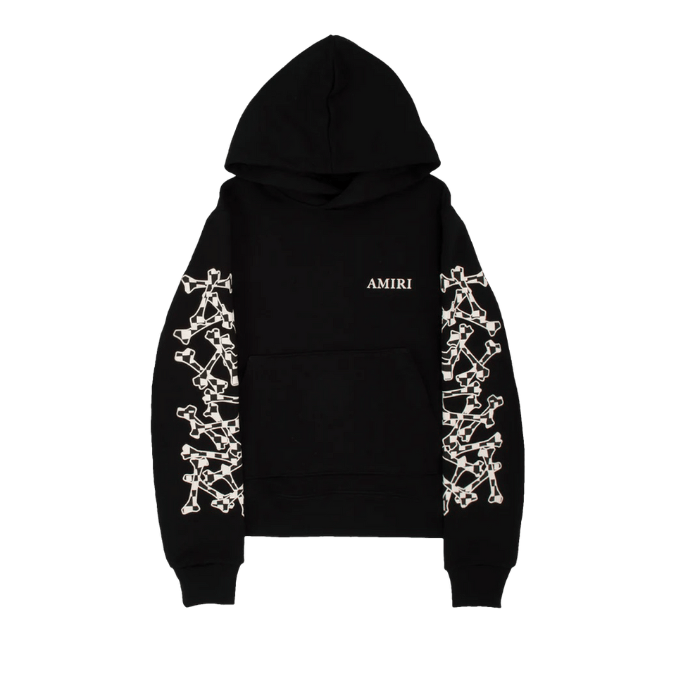 Amiri Checkered Bones Hoodie Black
