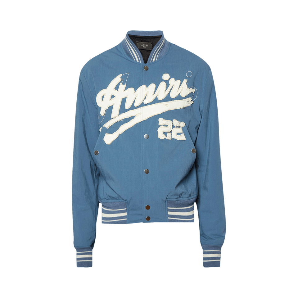 Amiri Shrunken Bomber Bluefin