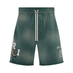 Amiri Vintage Tiger Sweatshort Green