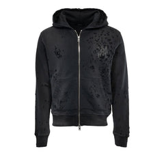 Amiri Logo Shotgun Zip Hoodie Faded Black