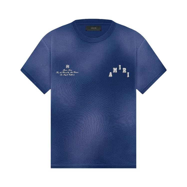 Amiri Vintage Collegiate T-Shirt Blue