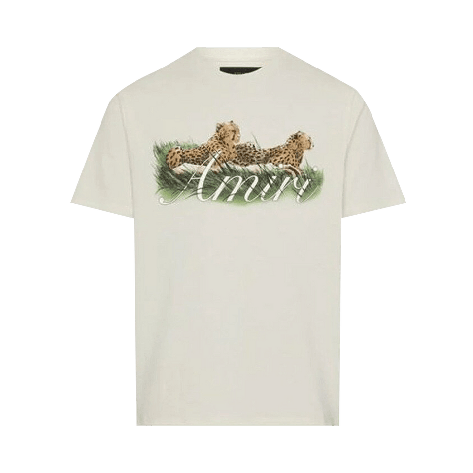 Amiri Cheetah Logo T-Shirt Alabaster
