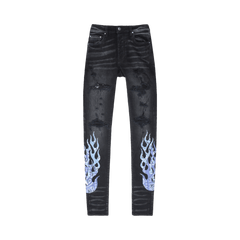 Amiri Bandana Flame Jean Aged Black Blue