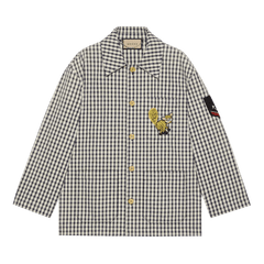 Gucci Freya Hartas Patch Gingham Jacket White/Blue