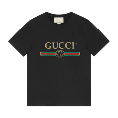 Gucci Washed Jersey Oversize T-Shirt Black