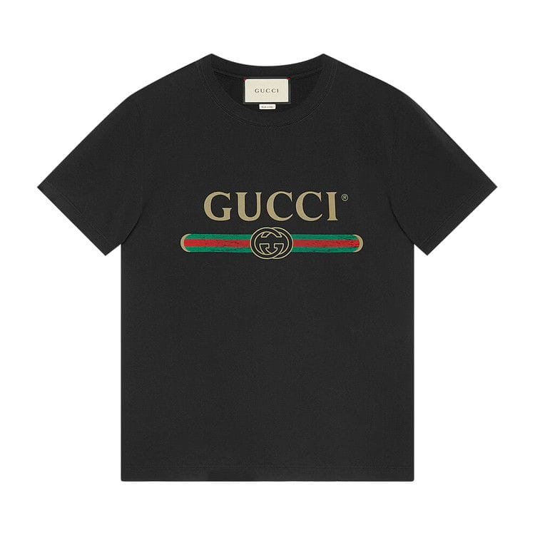 Gucci Washed Jersey Oversize T-Shirt Black