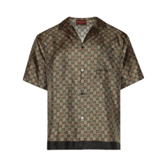Gucci Monogram Vacation Shirt Green/Gold