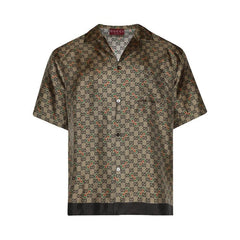 Gucci Monogram Vacation Shirt Green/Gold