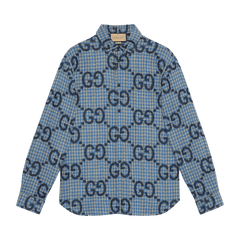 Gucci Check Shirt Azure/Blue