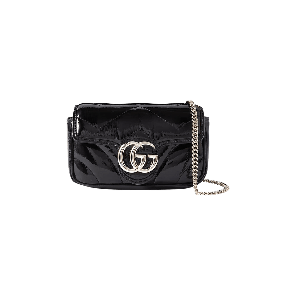 Gucci GG Marmont Patent Leather Super Mini Bag