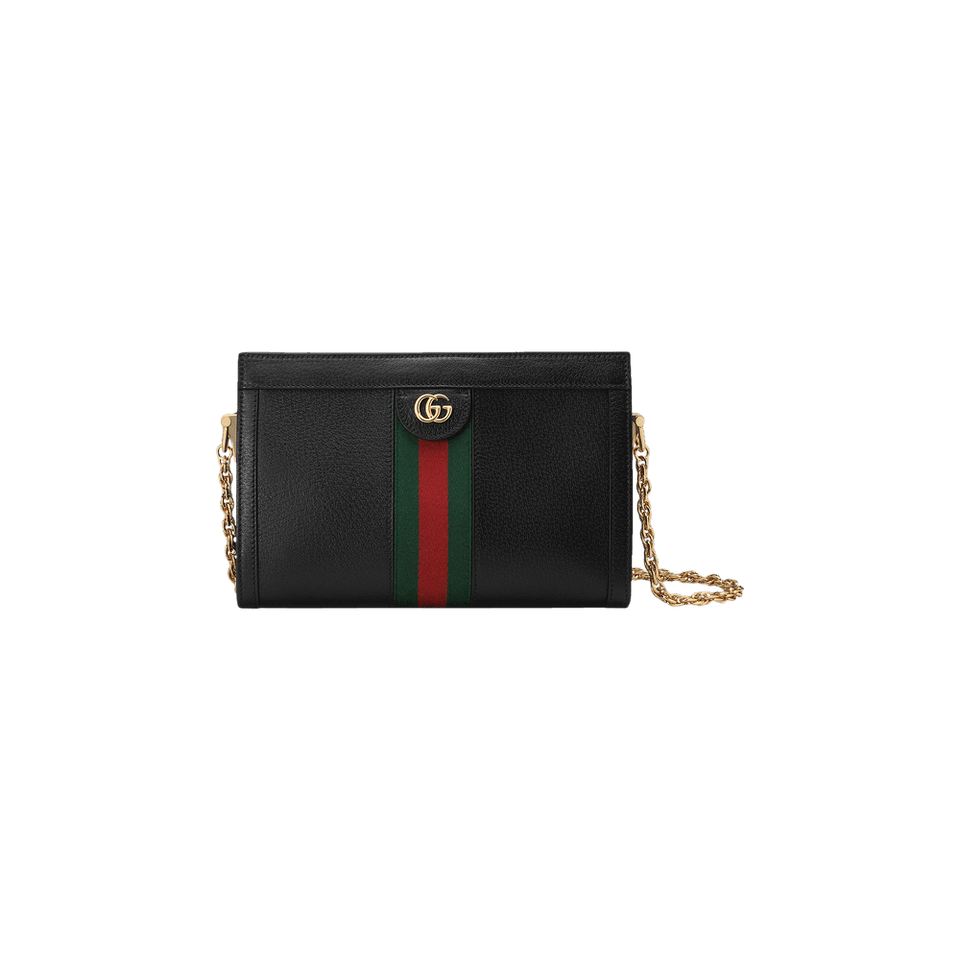 Gucci Leather Ophidia Small Shoulder Bag Black