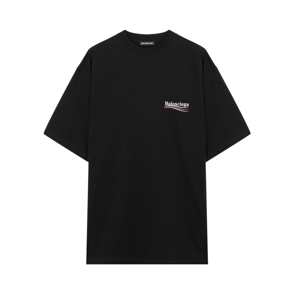 Balenciaga Logo Print T-Shirt Black