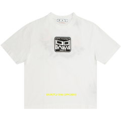 Off-White Wizard Eye Over Skate Shorts-Sleeve T-Shirt White/Black