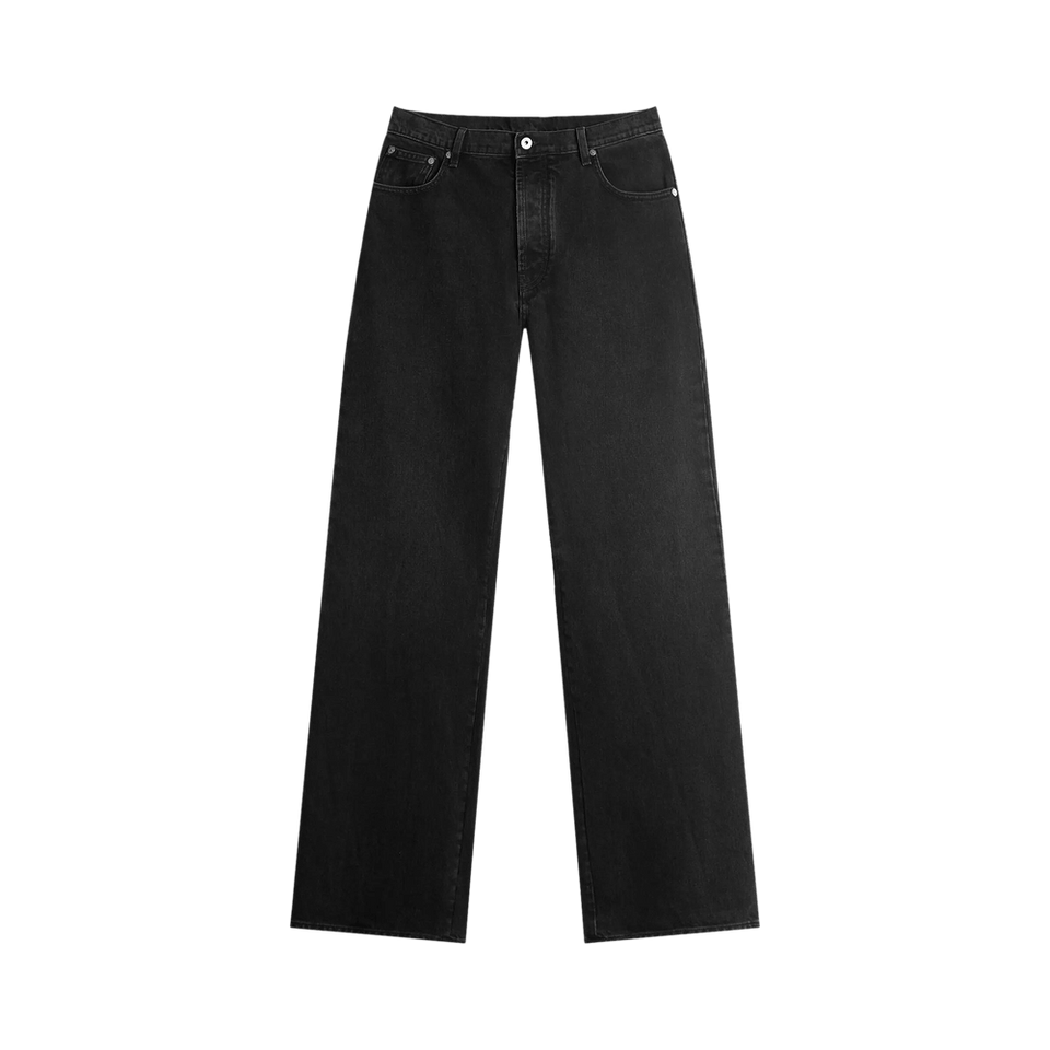 Off-White Diagonal Outline Relaxed Jeans Vintage Black