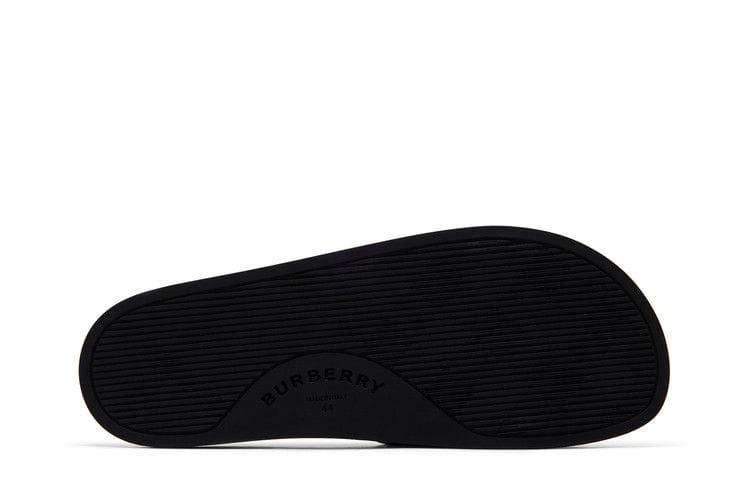 Burberry Check Slides Black Calico