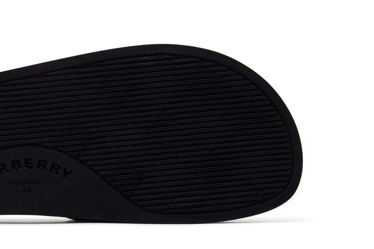 Burberry Check Slides Black Calico