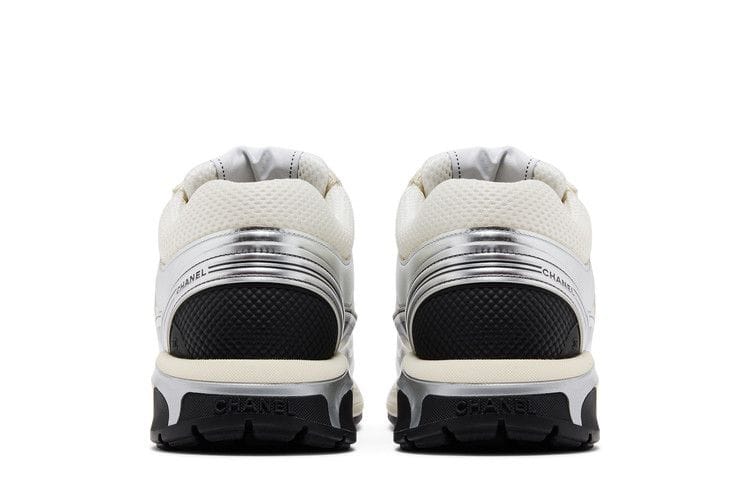 Chanel CC Logo Sneaker White Silver