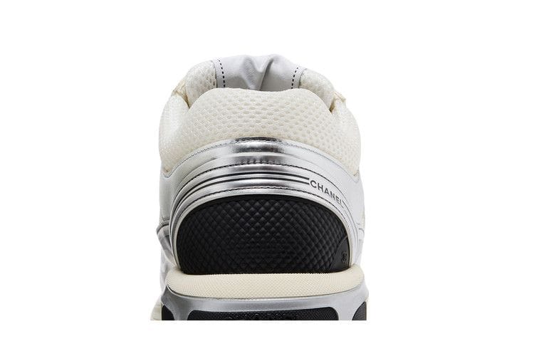 Chanel CC Logo Sneaker White Silver