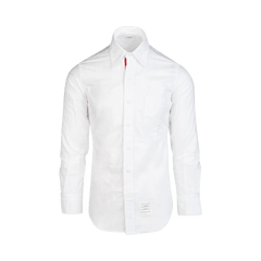 Thom Browne Classic Oxford Shirt With Grosgrain Placket White