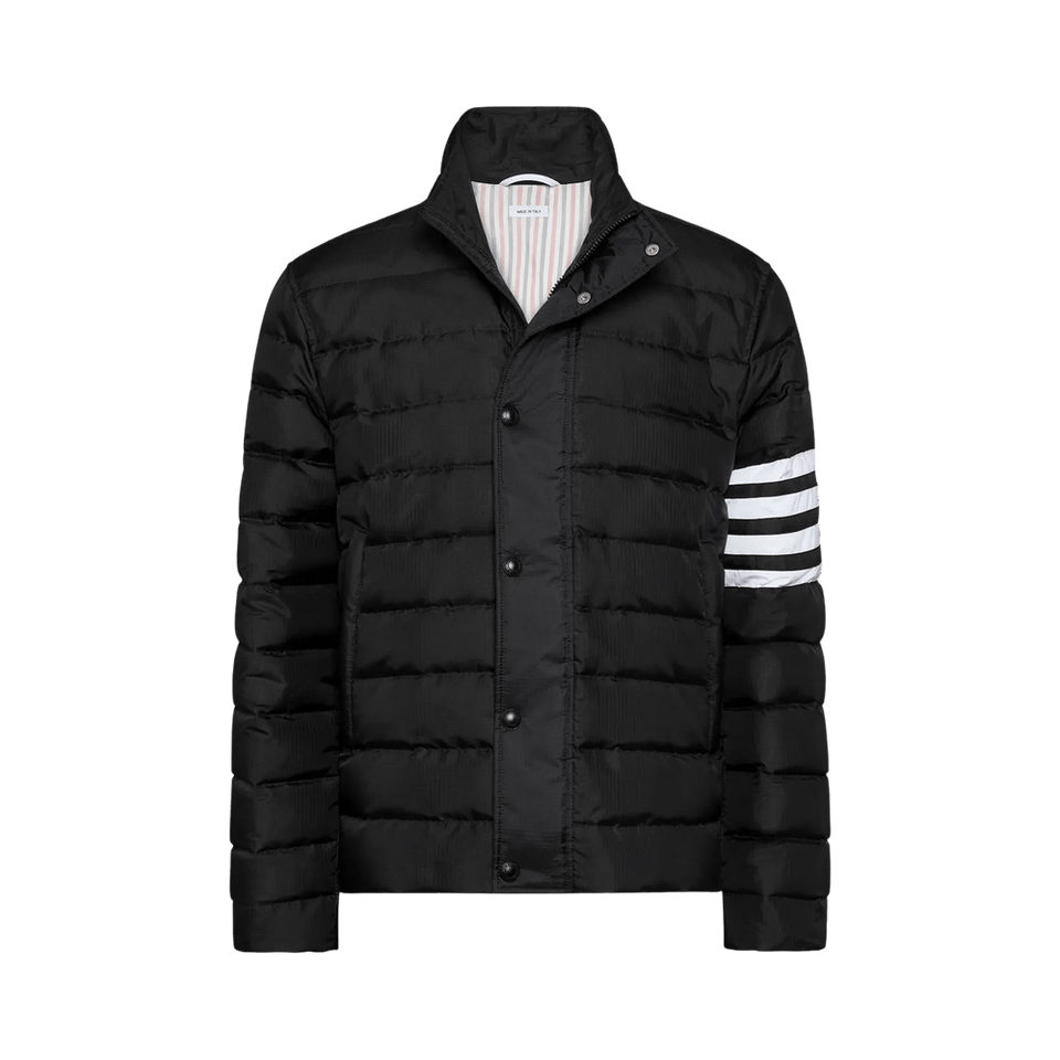 Thom Browne Lightweight Downfill 4 Bar Jacket Black