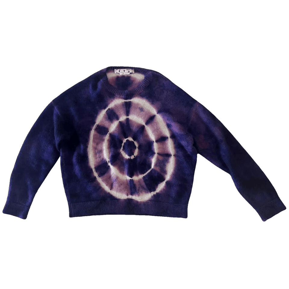 Off-White Tie Dye Mohair Skate Sweater Purple