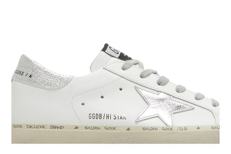 Golden Goose Hi Star White Silver Womens