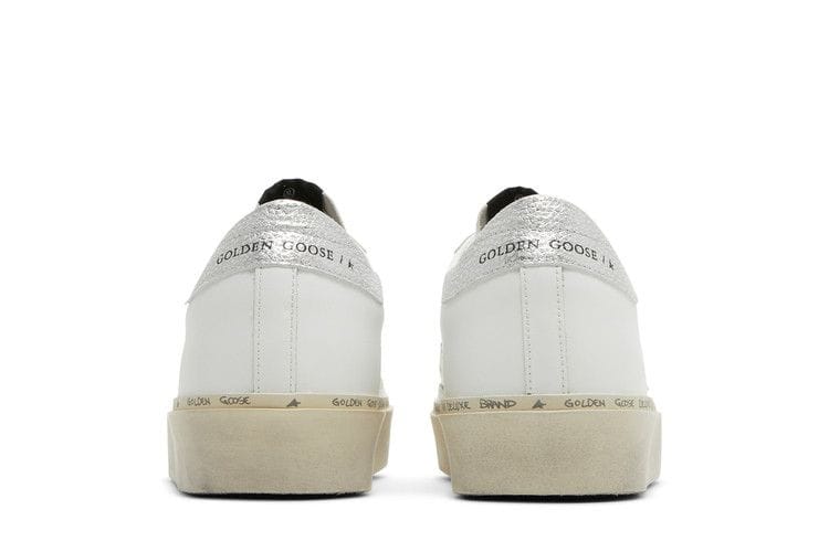 Golden Goose Hi Star White Silver Womens